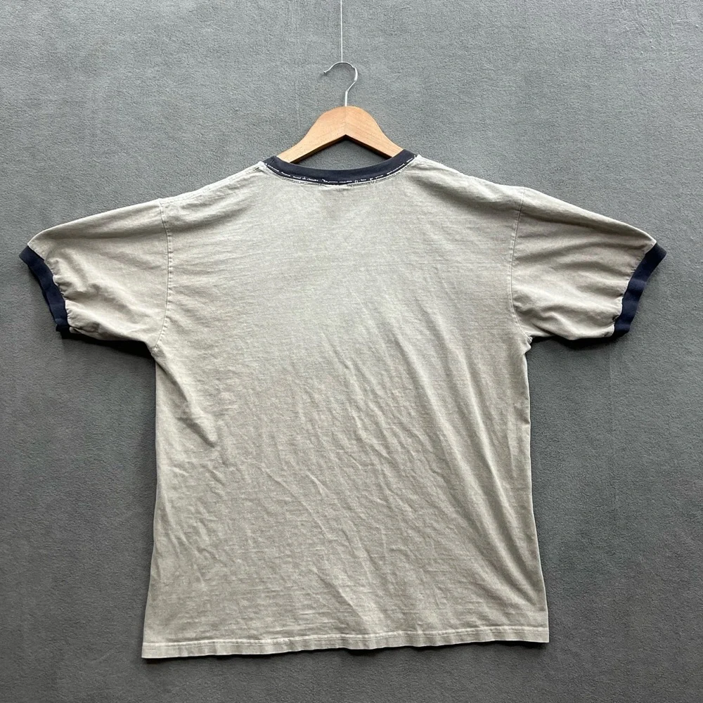 Vintage Dole Hawaii Medium Contrast Trim Gray Ringer 70s Streetware - Picture 2 of 8